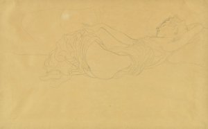 Woman Lying on Her Back, Partly Dressed