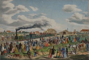 Opening of the Munich-Augsburg railway on September 1st, 1839, 1839 by Gustav Kraus
