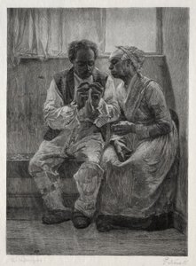 Rent Day, 1887 by Gustav Kruell