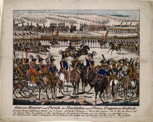 Russo-Prussian Parade in Kalisz 1835 by Gustav Kühn