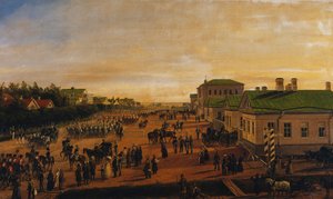 Tsar Nicholas Returning from a Military Parade at Krasnoe Selo