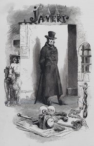 Scene from Les Miserables, by Victor Hugo: Javert, the detective