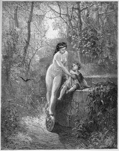 The Goddess Fortune saves the Little Child from the Well - from 