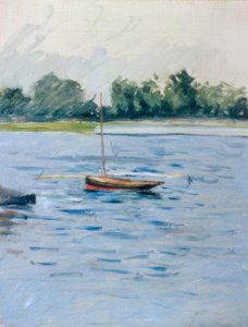 Boat at Anchor on the Seine by Gustave Caillebotte