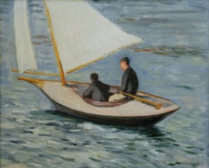 Sailing Boat on the Seine by Gustave Caillebotte