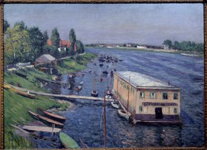 Boat Garage in Argenteuil by Gustave Caillebotte