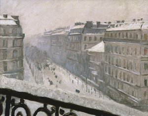 Boulevard Haussmann in the Snow, 1879 or 1881 by Gustave Caillebotte