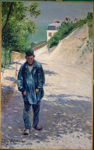 Father Magloire on the Road between Saint-Clair and Etretat by Gustave Caillebotte