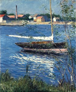 Boat moored on the Seine at Argenteuil