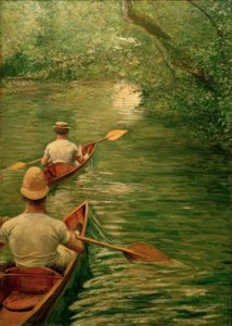 Rowboats on the Yerres by Gustave Caillebotte