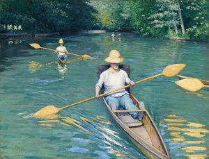 Skiffs by Gustave Caillebotte