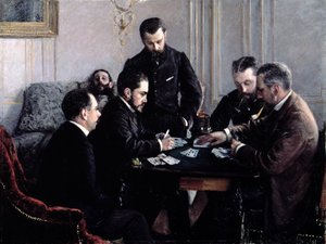 The Bezique Game, 1881 by Gustave Caillebotte