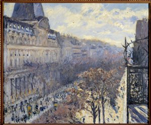 The Boulevard des Italians in Paris by Gustave Caillebotte