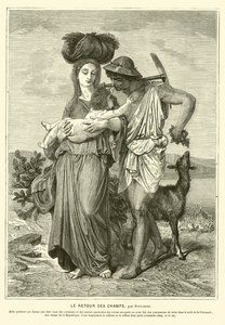 Ancient Roman peasants returning home after a day in the fields by Gustave Clarence Rodolphe Boulanger