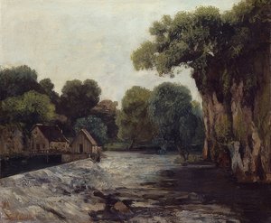 The Mill Weir. 1866 by Gustave Courbet