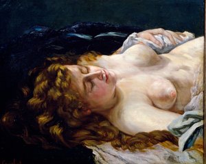 Young Redhead Sleeping by Gustave Courbet