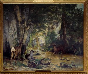 The Delivery of Deer at the Stream of Plaisir Fontaine by Gustave Courbet