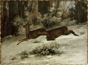The Change, Episode of Deer Hunting in Franche-Comté by Gustave Courbet