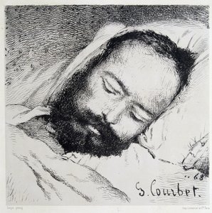 Mortuary portrait of Proudhon, 20/01/1865 - by Gustave Courbet by Gustave Courbet