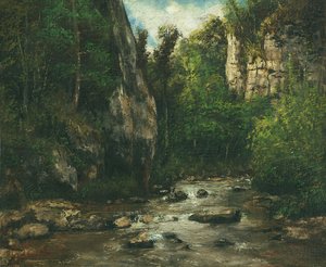 Landscape Near Puit Noir Near Ornans by Gustave Courbet