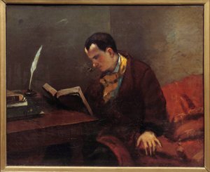Portrait of the Poet Charles Baudelaire (1821-1867) by Gustave Courbet