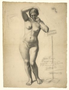 Standing Female Nude by Gustave Courbet