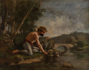 The Fisherman by Gustave Courbet