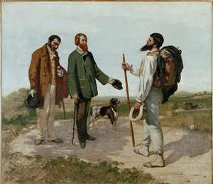The Meeting or Good Morning Monsieur Courbet by Gustave Courbet