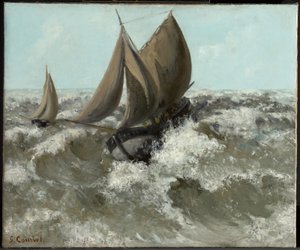 The Sailboat (Seascape) by Gustave Courbet