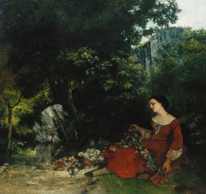Woman with a Garland, 1856 by Gustave Courbet