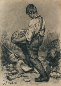 Young Stone Breaker by Gustave Courbet