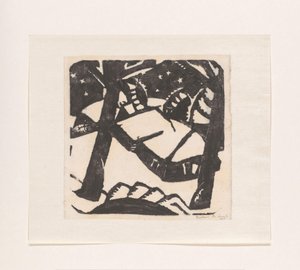 Trees and Snow-Covered Roofs by Gustave De Smet (signed by artist)