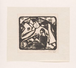Seated Woman in a Landscape by Gustave De Smet (signed by artist)