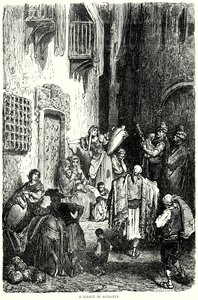 A Street in Albacete by Gustave Dore