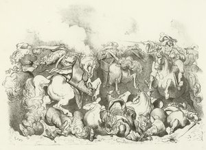 A Charge of Light Horse in the Reign of Louis XIV by Gustave Dore