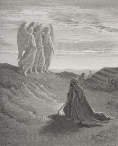 Abraham and the Three Angels, illustration from Dore