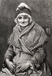 After a Drawing Done in 1880 by Gustave Dore of His Nurse Francoise. From Life and Reminiscences of Gustave Dore, published 1885 by Gustave Dore