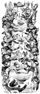 An International Punch, Drawing for the Magazine Le Journal pour Rire by Gustave Dore