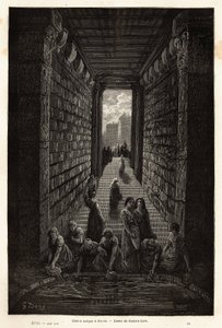 An antique cistern, still in use, in Merida. Engraving to illustrate the voyage to Spain by Gustave Dore (1832-1883) illustrator and Baron Ch. Davillier reactor, in 1862, published in Le tour du monde, nouveau journal des voyages, under the direction of
