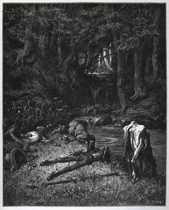 Bivouac in the Forest - Convinced by the beauty of the place, they resolved to spend the hours of nap there - from 