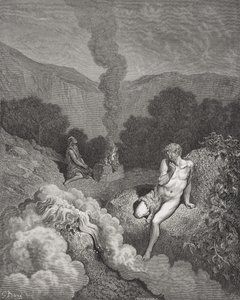 Cain and Abel Offering Their Sacrifices, illustration from Dore