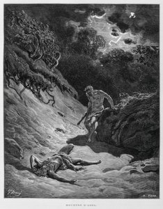 Cain Kills His Brother Abel (Illustration from the Dore Bible)