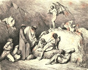 Call thou to mind Piero of Medicina, if again returning by Gustave Dore