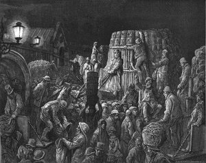 Covent Garden Market - Early Morning by Gustave Dore