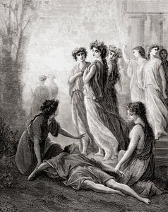 Daphnis et Alcimadure, from a late 19th century edition of Fables de La Fontaine
