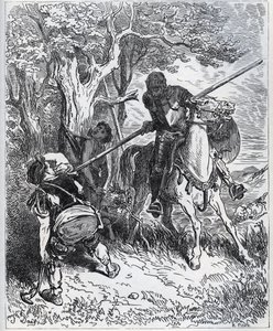 Don Quixote Takes Sides for the Young Valet by Gustave Dore
