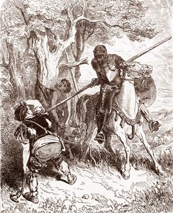 Don Quixote Threatens the Peasant by Gustave Dore