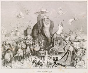 Donkey skin, illustration for Complete Fairy Tales by Charles Perrault, by Gustave Dore by Gustave Dore