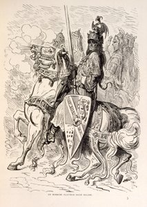 Illustration of Roland on Horseback from La Légende de Croque-Mitaine by Gustave Dore