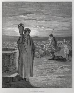Jacob sees Rachel at the well of Laban